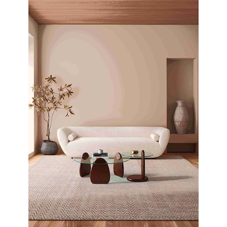 Manhattan Comfort Artesia  Coffee Table and End Table Set of 2 in Dark Walnut 2-CE0158